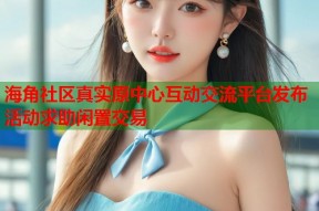 海角社区真实原中心互动交流平台发布活动求助闲置交易