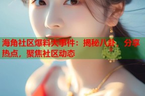 海角社区爆料大事件：揭秘八卦，分享热点，聚焦社区动态
